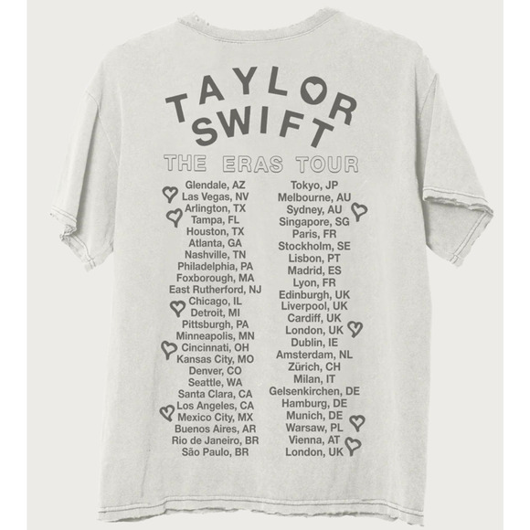 TAYLOR SWIFT | CREAM (BEIGE) OFFICIAL ERAS ENCHANTED OVERSIZED T-SHIRT | size M - Picture 6 of 6